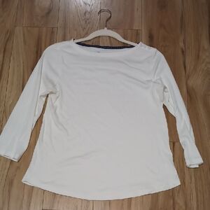 Charter Club White Long Sleeve Top